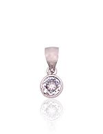Silver pendant# 2301942(PRh-Gr)_CZ