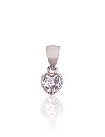 Silver pendant# 2301943(PRh-Gr)_CZ