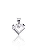 Silver pendant# 2301961(PRh-Gr)_CZ