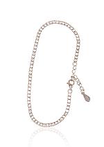 Silver bracelet# 2600289(PRh-Gr)_CZ