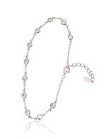Silver bracelet# 2600304(PRh-Gr)_CZ