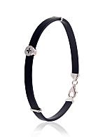 Silberne Armbänder# 2600377(PRh-Gr)_ML-W+ML-BK