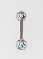 Medical steel piercing for tongue# 3930013_CZ-LB