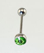 Medical steel piercing for tongue# 3930013_CZ-LG