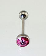 Medical steel piercing for tongue# 3930013_CZ-PI