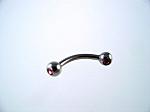 Medical steel piercing for brow# 3930019_CZ-PI
