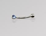 Medical steel piercing for brow# 3930027_CZ-LB