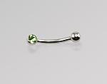 Medical steel piercing for brow# 3930027_CZ-LG