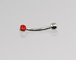Medical steel piercing for brow# 3930027_CZ-R