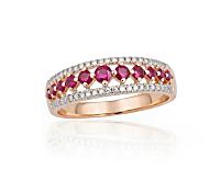 Gold ring# 1100189(Au-R+PRh-W)_DI+RB