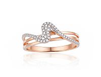 Gold ring# 1100201(Au-R+PRh-W)_DI