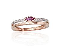 Gold ring# 1100418(Au-R+PRh-W)_DI+RB