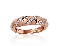 Gold ring# 1100424(Au-R+PRh-W)_DI