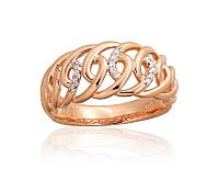 Zelta gredzens# 1101017(Au-R+PRh-W)_DI