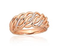 Zelta gredzens# 1101018(Au-R+PRh-W)_DI