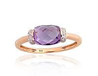 Zelta gredzens# 1101226(Au-R+PRh-W)_DI+AM