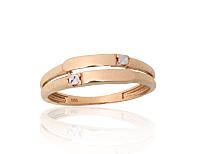 Zelta gredzens# 1101229(Au-R+PRh-W)