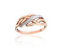 Zelta gredzens# 1101232(Au-R+PRh-W)