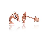 Auksiniai auskarai - pusetai su varžtais# 1200069(Au-R)_CZ