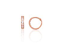 Auksiniai auskarai su apvaliu segtuku# 1200183(Au-R)_CZ