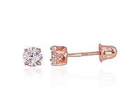 Auksiniai auskarai - pusetai su varžtais# 1200997(Au-R)_CZ