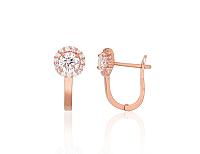 Золотые серьги# 1201701(Au-R)_CZ