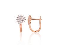 Золотые серьги# 1201703(Au-R)_CZ