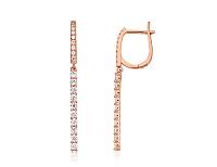 Золотые серьги# 1201706(Au-R)_CZ