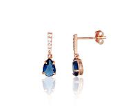 Zelta auskari-puseti # 1201806(Au-R)_CZ+CZ-DB