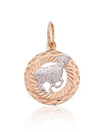 Gold pendant# 1300823(Au-R+Au-W)