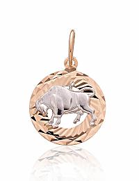 Gold pendant# 1300824(Au-R+Au-W)