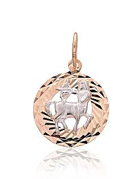 Gold pendant# 1300831(Au-R+Au-W)