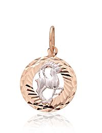 Gold pendant# 1300832(Au-R+Au-W)