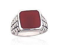 Серебряное кольцо# 2101862(POx-Bk)_CA