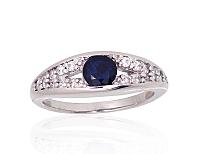 Silberring# 2101909(PRh-Gr)_CZ+SA