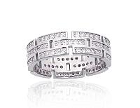 Silberring# 2101967(PRh-Gr)_CZ