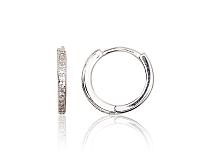 Sudraba auskari ar apaļu aizdāri# 2203123(PRh-Gr)_CZ