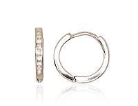 Sudraba auskari ar apaļu aizdāri# 2203124(PRh-Gr)_CZ