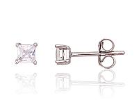 Silberne Ohrstecker# 2203739(PRh-Gr)_CZ