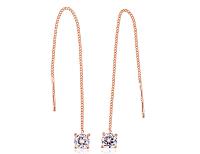 Silberne Ohrringe# 2203744(PAu-R)_CZ