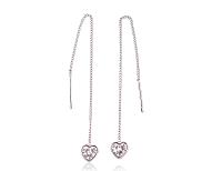 Silberne Ohrringe# 2203746(PRh-Gr)_CZ