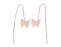 Silberne Ohrringe# 2203747(PAu-R)_CZ