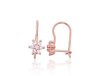 Silberne Ohrringe mit den Haken# 2203828(PAu-R)_CZ