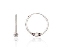 Sudraba auskari-riņķīši# 2203994(POx-Bk)