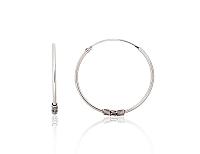 Sudraba auskari-riņķīši# 2204008(POx-Bk)