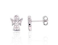 Silberne Ohrstecker# 2204093(PRh-Gr)_CZ