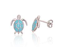 Silberne Ohrstecker# 2204156(PRh-Gr)_ML-LB