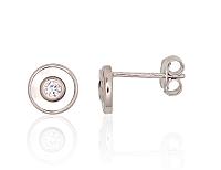 Silberne Ohrstecker# 2204163(PRh-Gr)_CZ+PL