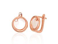 Серебряные серьги# 2204182(PAu-R)_CZ+PL