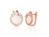 Серебряные серьги# 2204184(PAu-R)_CZ+PL